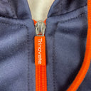 Trinovate Essential Hoodie, blau-orange, Detailansicht Reißverschluss