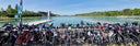 Eine Triathlon-Wechselzone direkt am Wasser