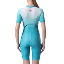 Trinovate Elite Aero-Einteiler, Damen, turquoise-rush, Ansicht von hinten am weiblichen Modell