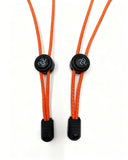 Schnürsenkel Farbe orange mit Verschlüssen